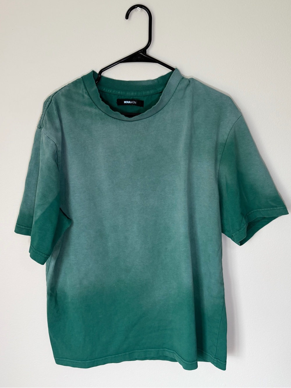 Washed Green Ombre Crewneck Tee